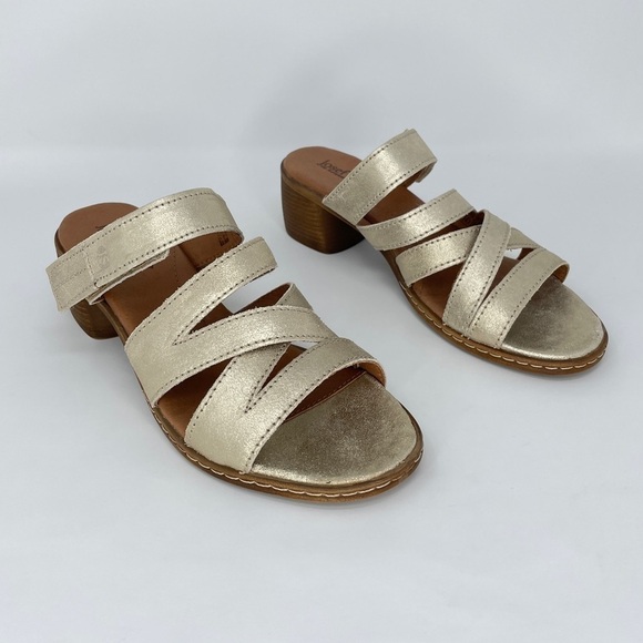 Josef Seibel Juna 04 Strappy Gold Block Heel Sandal, 7.5 - Picture 3 of 11